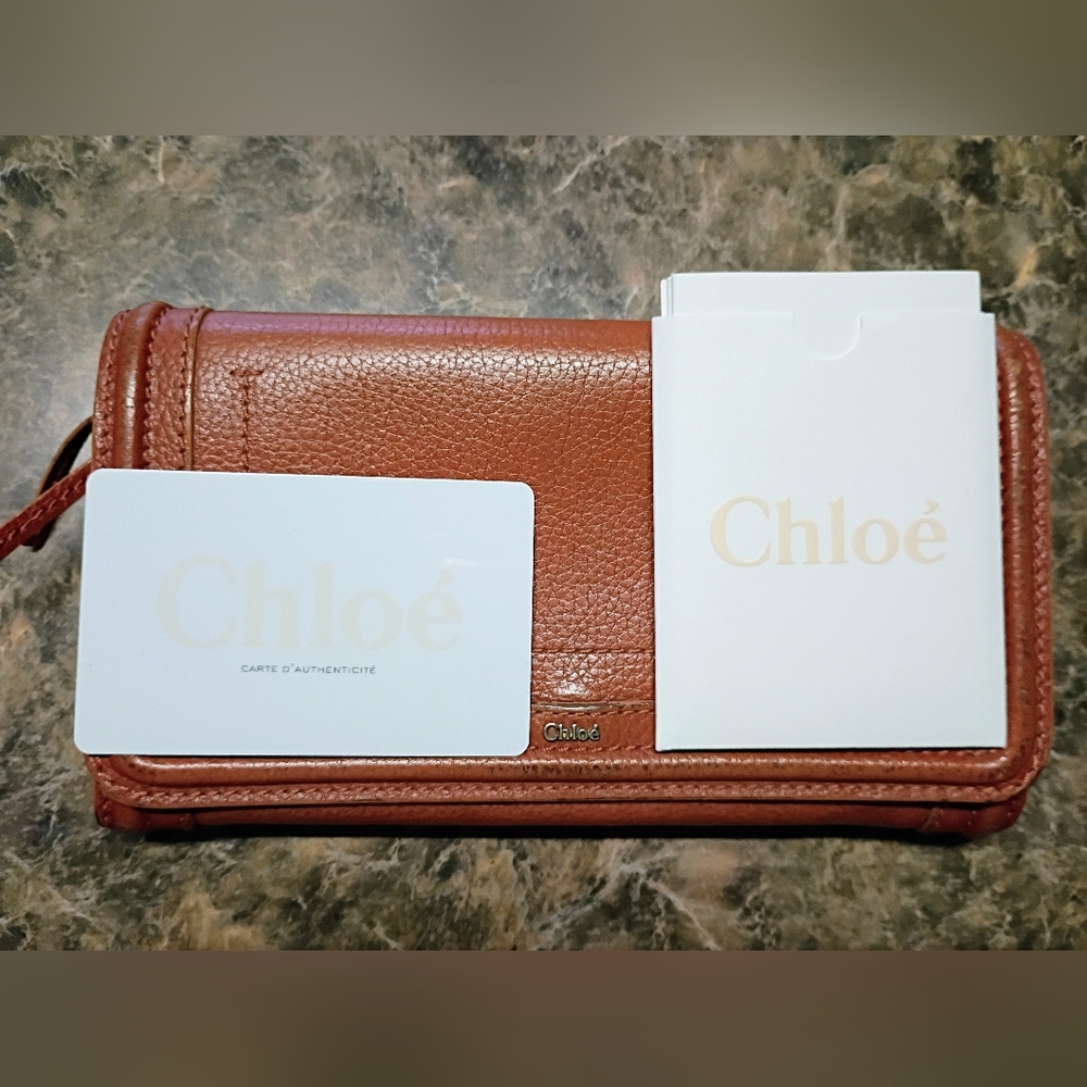Authentic Vintage Chloé Paraty Brown Leather Long Wallet ✨